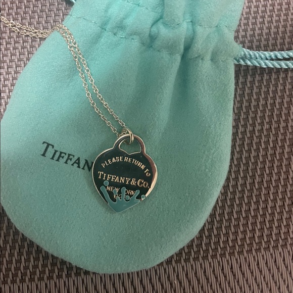 Blue Splash Heart Necklace 